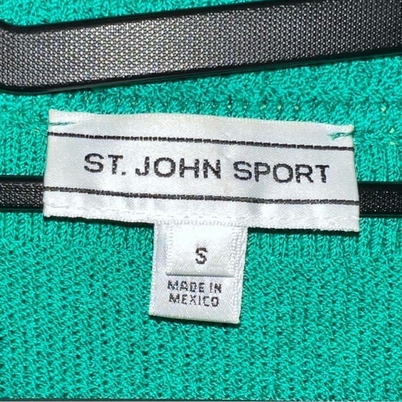 St John Cardigan Sweater Size S Button Front Wool Blend Green Striped Vtg Y2K - Picture 5 of 9